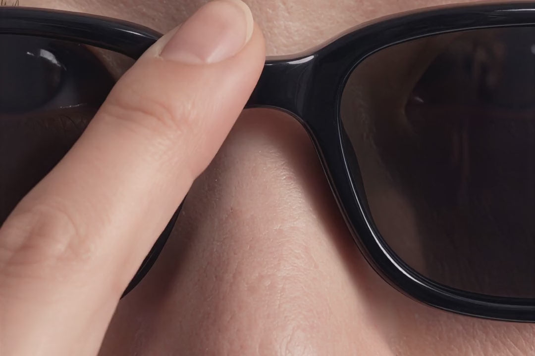 Sweet Pain fit story — showing common sunglasses fit problems including eyelashes on lens and frame sliding